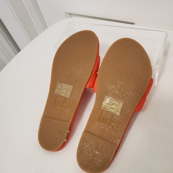 Beek Sugarbird Leather Slides Size 5, colorful, stylish, chic, beach - Picture 5 of 11